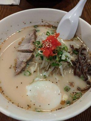 Hakata ramen with poached egg