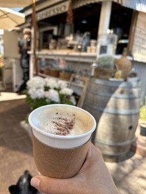 Americano with steamed milk