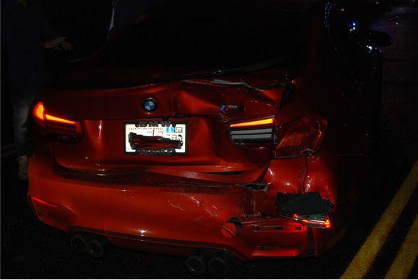 A photo from the Washington Police Department. The car was in a hit and run accident by a drunk driver.