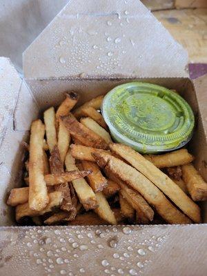 Papa Frita....fries with alot of moisture in takeout box