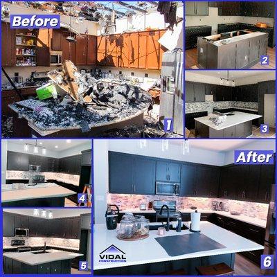 Kitchen remodeling following a fire loss. #BestGeneralContractors #kitchenremodellingcontractors #remodelingcontractors #remodeling