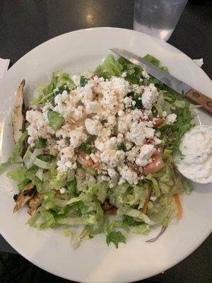 Salad on a pita. The best!