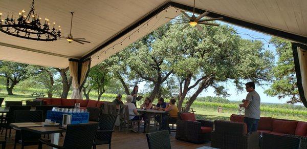 Open air tasting area