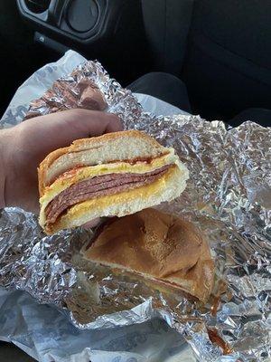 Pork roll, egg and cheese