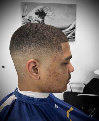 Mid Bald Fade by Rey