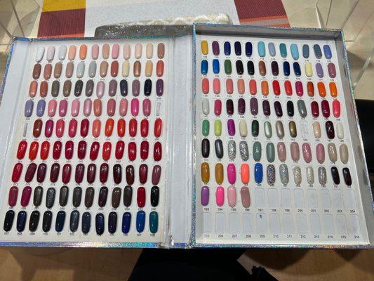 Gel nail color selection, book 1