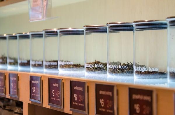 100+ delicious teas to smell and taste in store.