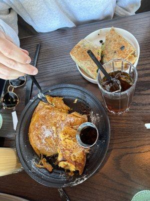 Sweet Potato Pancakes and Breakfast Burrito