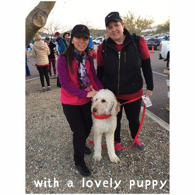 meet with a lovely puppy while hiking