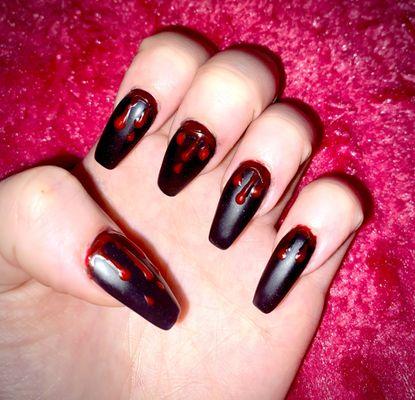 These nails slay for my vampire costume!