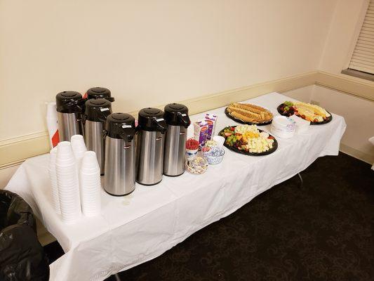 Coffee and tea station