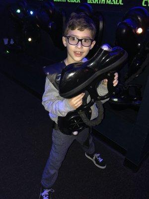 Laser tag!  Ready for the mission!