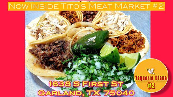 Now Operating in New Location inside Soon To Be Tito's Meat Market #2