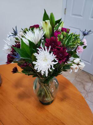 Beautiful flowers bouquet purchased for Valentine's Day.