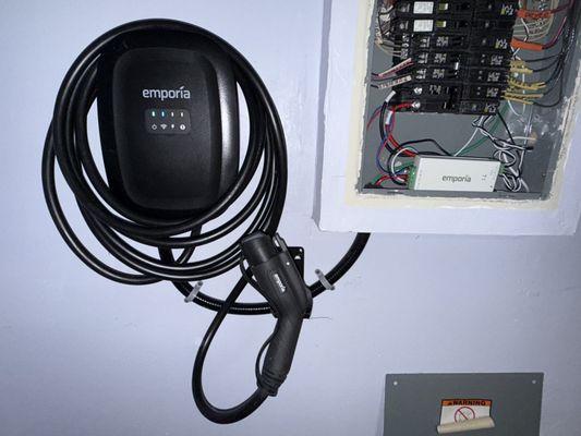 Emporia EV charger with load management