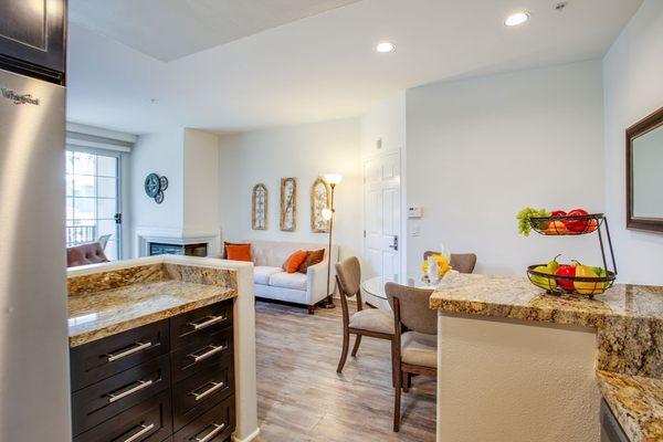 Dining Room and Kitchen at L'Estancia Apartment Homes