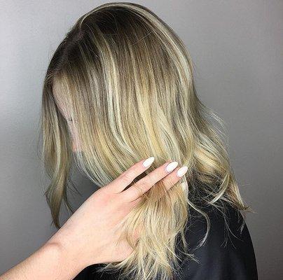 Dimensional Blonde BabyLights + Balayage