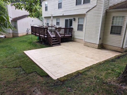 20 by 15 Stamped Patio