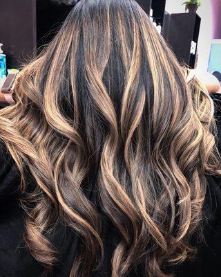 Balayage, honey color