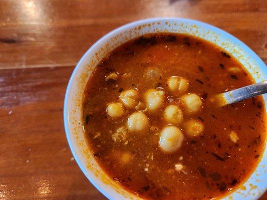 Vegetable with Italian sausage and chickpeas.