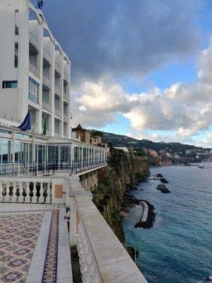 One of the wonderful hotels we stayed in.  What a view!