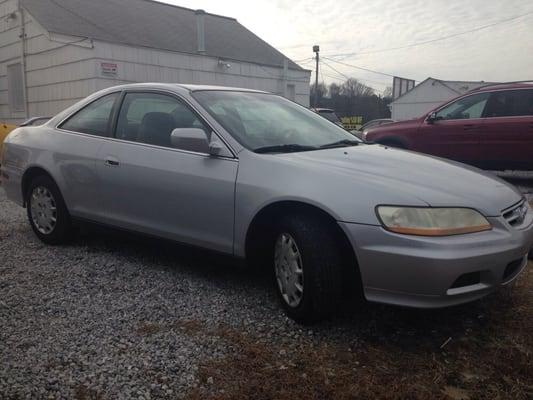 My 2001 Honda Accord Coupe which R.B. purchased from me.