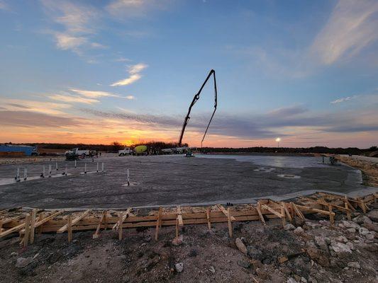 Placing concrete using a concrete pump truck