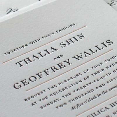 Letterpress Invitation