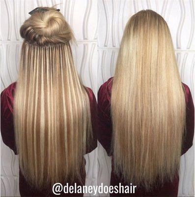 24 inch I tip hair extensions by Delaney