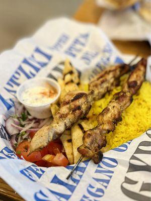 Chicken Souvlaki Pita Combo