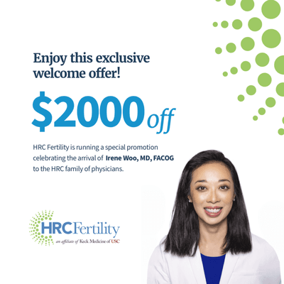 Exclusive offer for your first IVF Cycle with Dr. Woo.