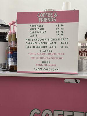 Menu at pop up on 8.10.24