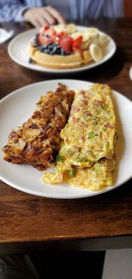 Western Omelet and home fries.