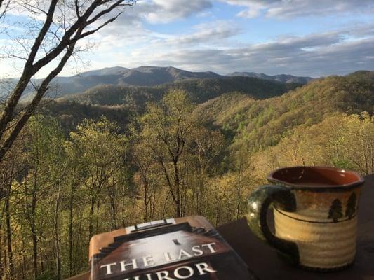 Morning coffee on the deck.