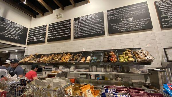 Wide selection of bagels