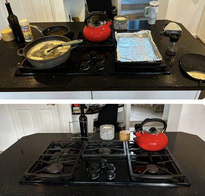 Stove and counter cleaning