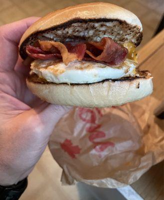 Bacon Bagel Breakfast Sandwich