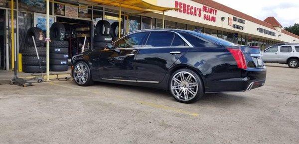 2017 Cadillac CTS with 18 inch chrome wheels