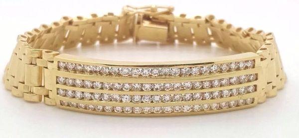 14K MENS DIAMOND BRACELET