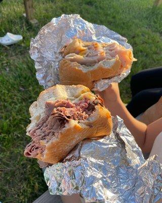 Pit Beef Sandwich & Pit Turkey Sandwich