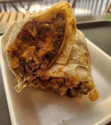 California burrito with Carne, cheese, fries