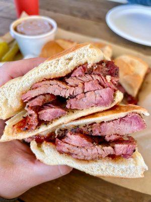 Delicious tri-tip sandwich