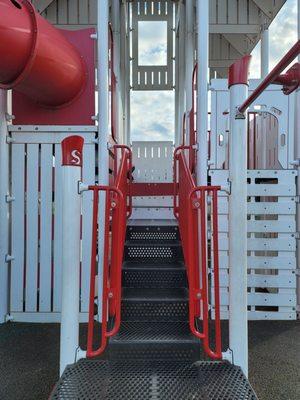 Stairs to slides