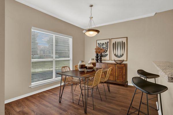 Dining room at Villas at Preston Creek