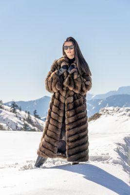 Full length sable coat