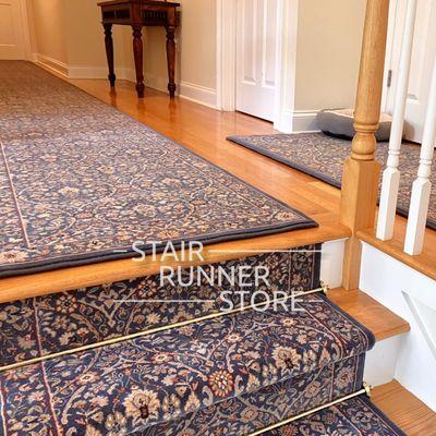 Brilliant 7278 Slate Stair and Hall Runner Installation by Stair Runner Store at StairRunnerStore.com