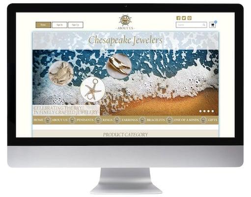 Custom jewelry online shop website design by www.webdesignandmarketing.com