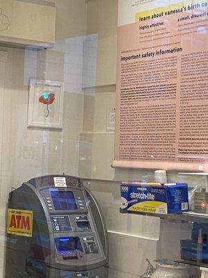 ATM In store but cards are also accepted