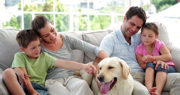 Family enjoying their air conditioned home.