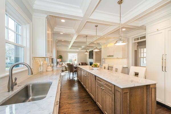 A beautiful new construction kitchen in the Winchester flats neighborhood, completed in 2015 by Carole Kitchen & Bath Design.